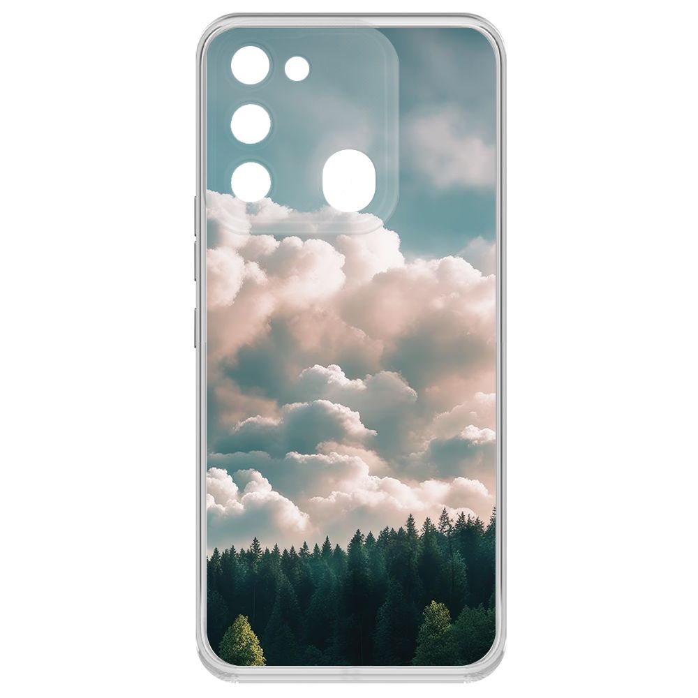 

Чехол-накладка Krutoff Clear Case Облачно для Tecno Spark 8C, Прозрачный