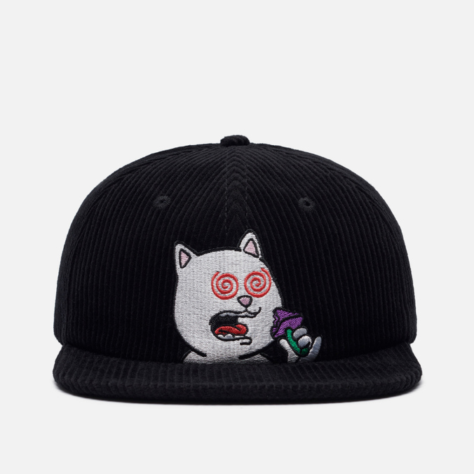 фото Кепка ripndip shroom diet 6 panel corduroy чёрный, размер one size