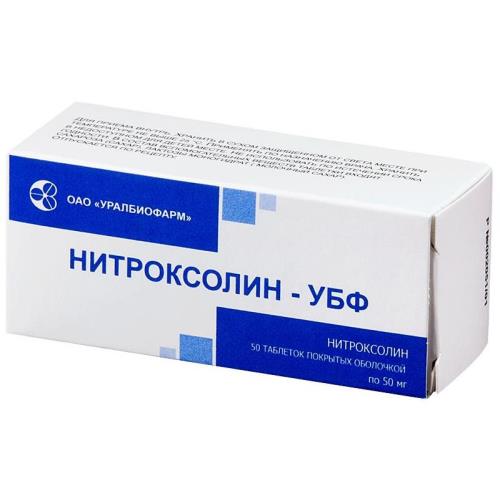 

Нитроксолин-убф таблетки покрытые оболочкой 50мг №50