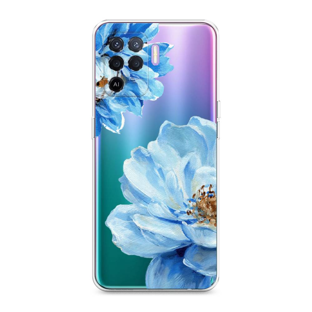 

Чехол Awog на Oppo Reno 5 Lite "Голубые клематисы", Разноцветный, 255150-8