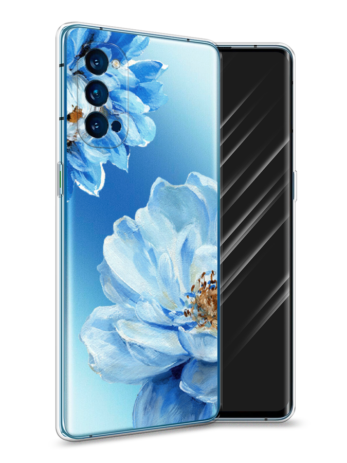 

Чехол Awog на Oppo Reno 4 Pro 5G "Голубые клематисы", Разноцветный, 253750-8