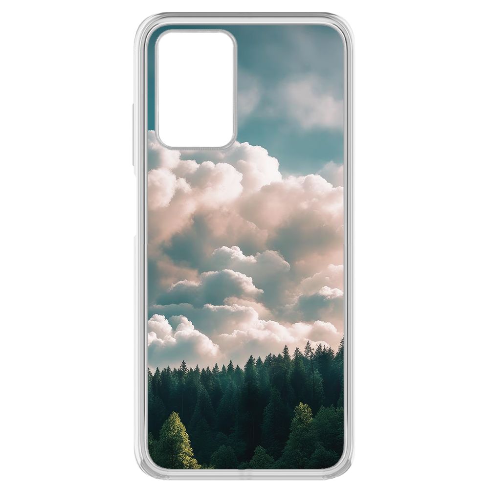 

Чехол-накладка Krutoff Clear Case Облачно для Xiaomi Redmi 10, Прозрачный