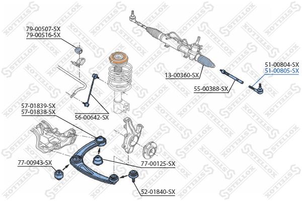 

Наконечник рулевой Stellox 5100805SX