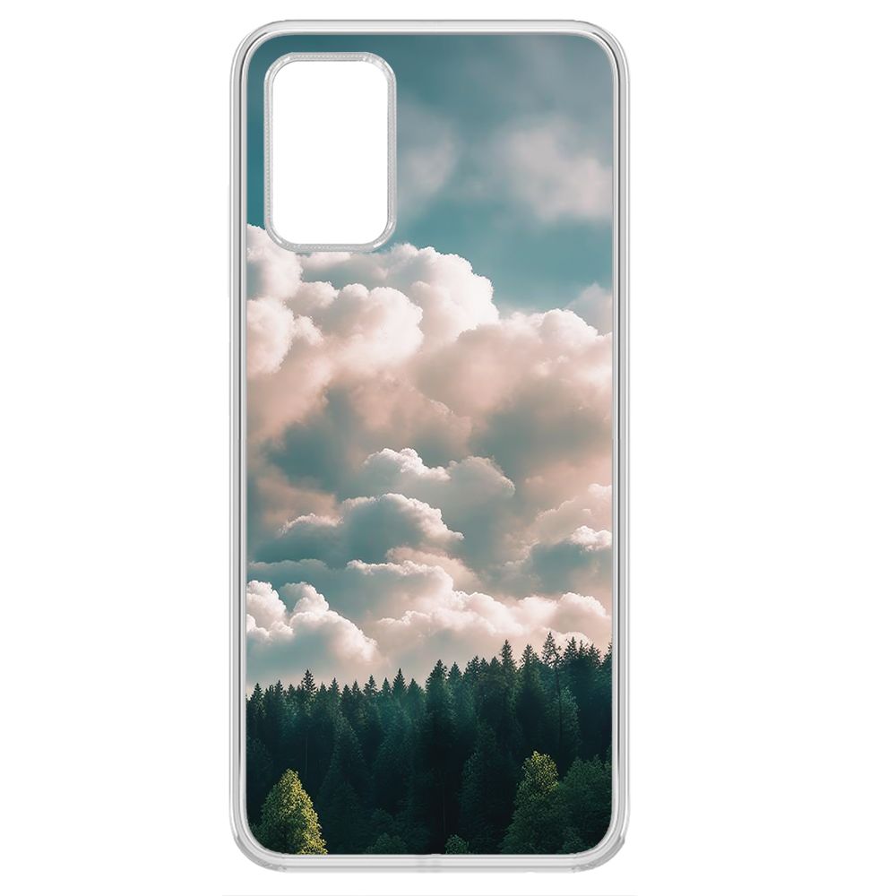 

Чехол-накладка Krutoff Clear Case Облачно для Samsung Galaxy A03s (A037), Прозрачный