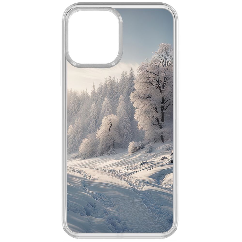Чехол-накладка Krutoff Clear Case Снег для iPhone 13