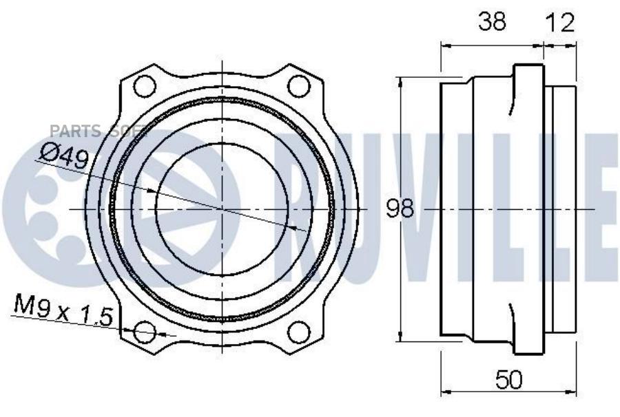 Подшипникступица задMERCEDES W211W221W222 2002>