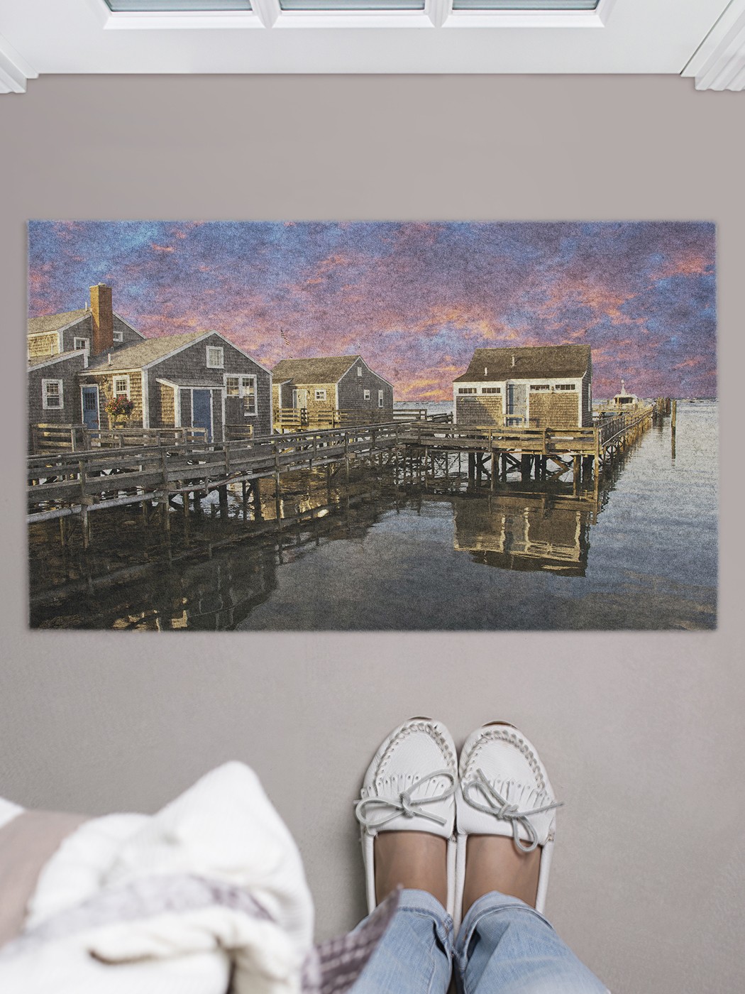 

door_36779 Придверный коврик в прихожую для обуви, на резиновой основе, 75x45 см