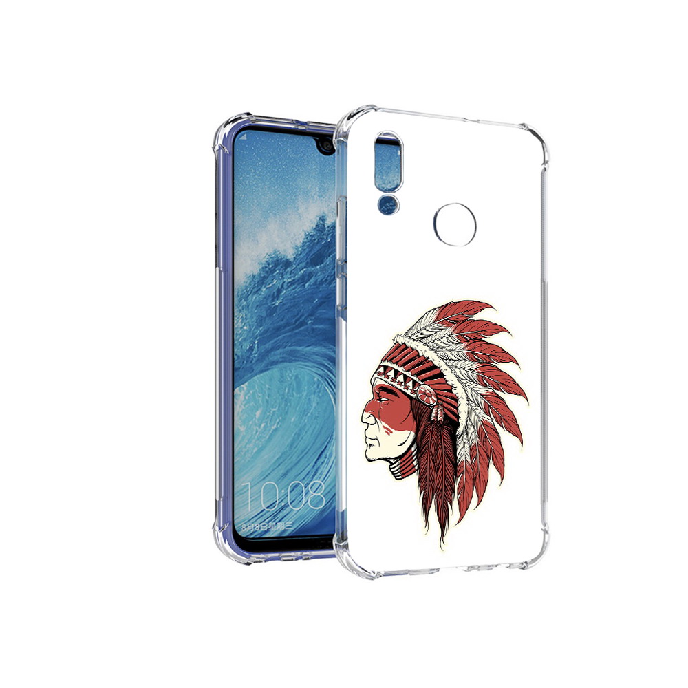 

Чехол MyPads Tocco для Huawei P Smart (2019) красный индеец, Прозрачный, Tocco