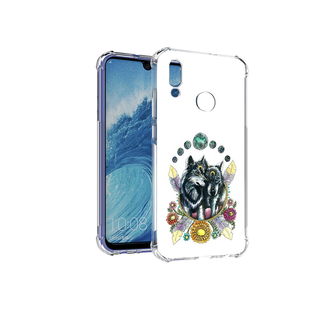 

Чехол MyPads Tocco для Huawei P Smart (2019) красивые волки абстракция, Прозрачный, Tocco