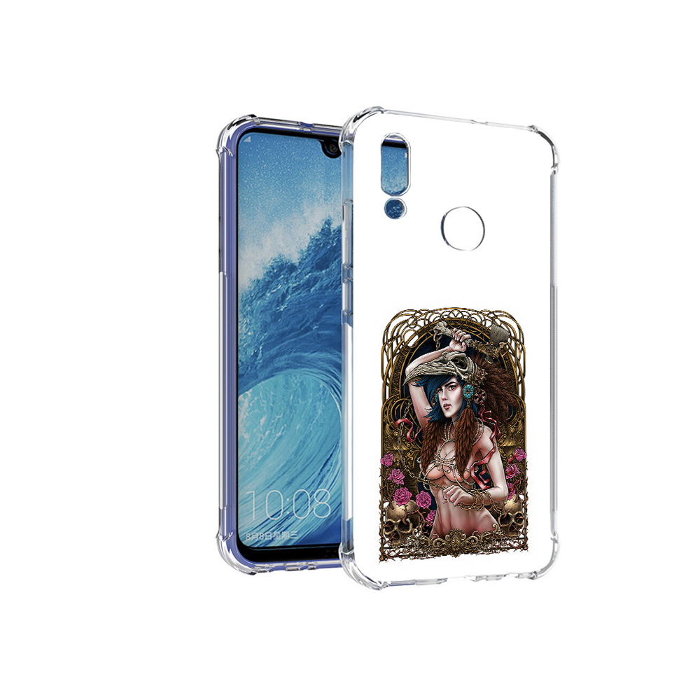

Чехол MyPads Tocco для Huawei P Smart (2019) красивая девушка рисунок, Прозрачный, Tocco