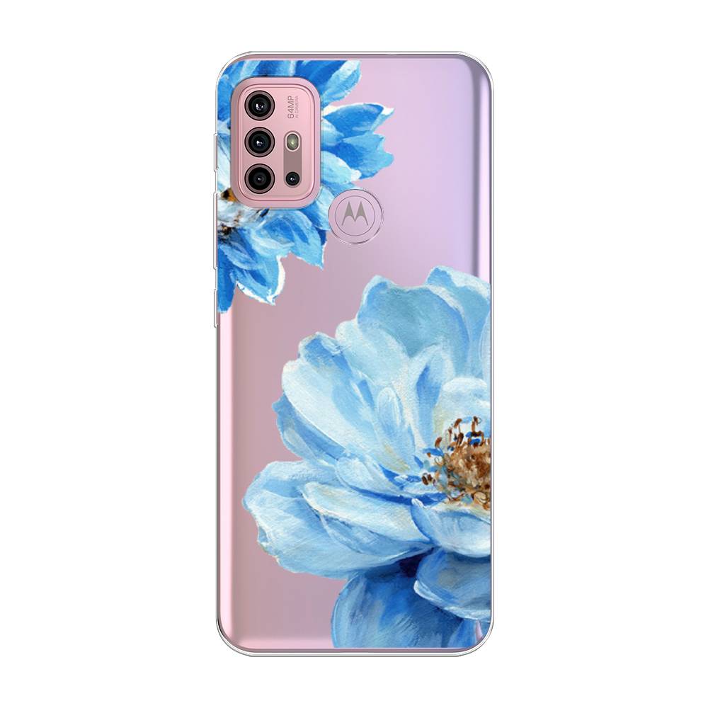 

Чехол Awog на Lenovo K13 Note/Motorola Moto G10/G20/G30 "Голубые клематисы", Разноцветный, 242350-8
