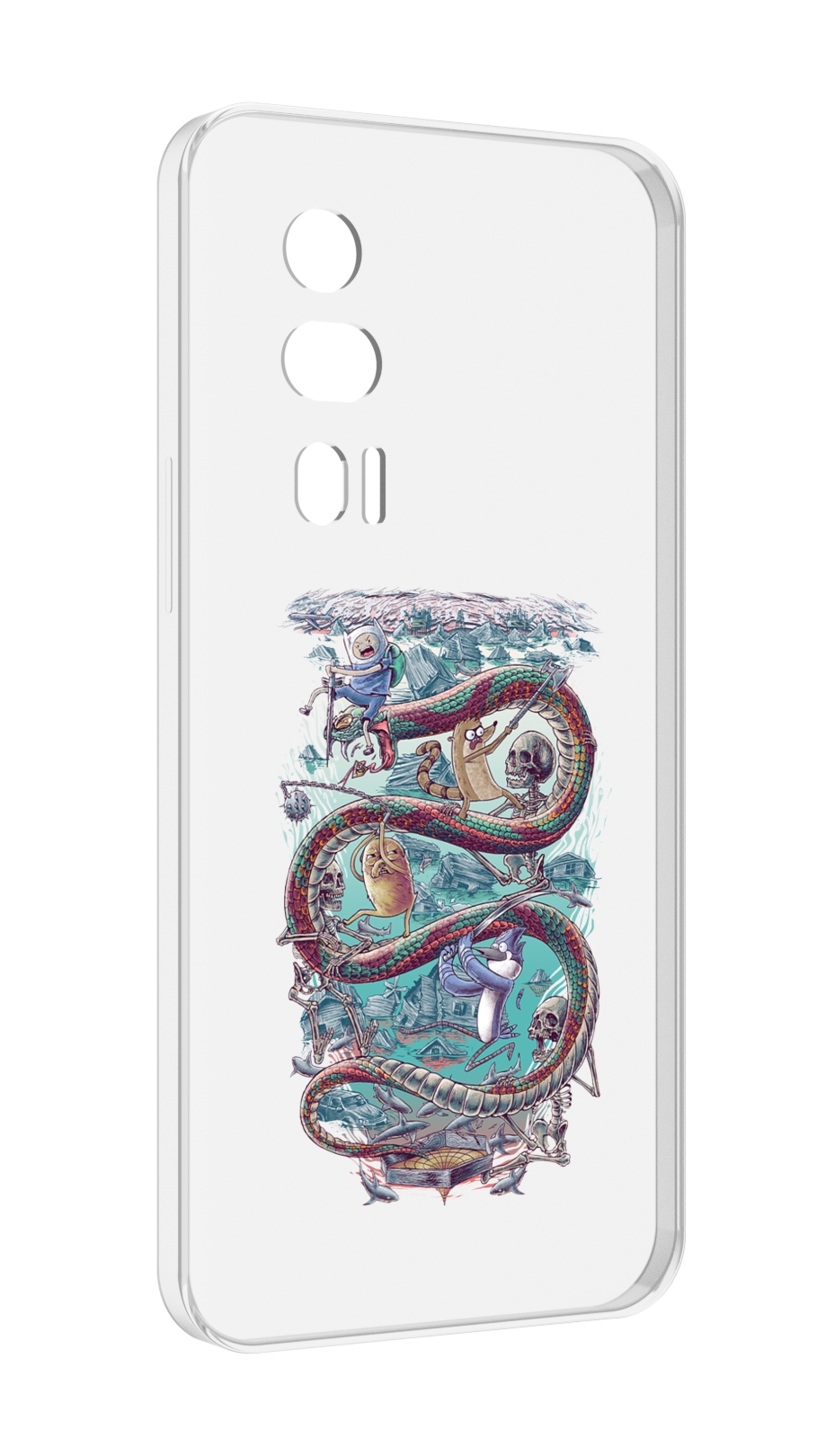 

Чехол MyPads время приключений страшилка для Xiaomi Redmi K60 противоударный, Tocco