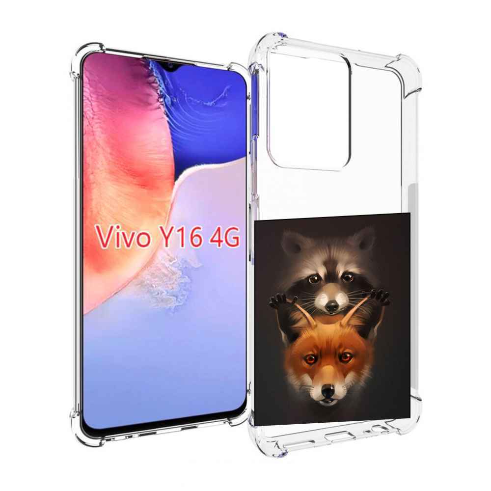 

Чехол MyPads енотик-лисенок для Vivo Y16 4G/ Vivo Y02S, Прозрачный, Tocco