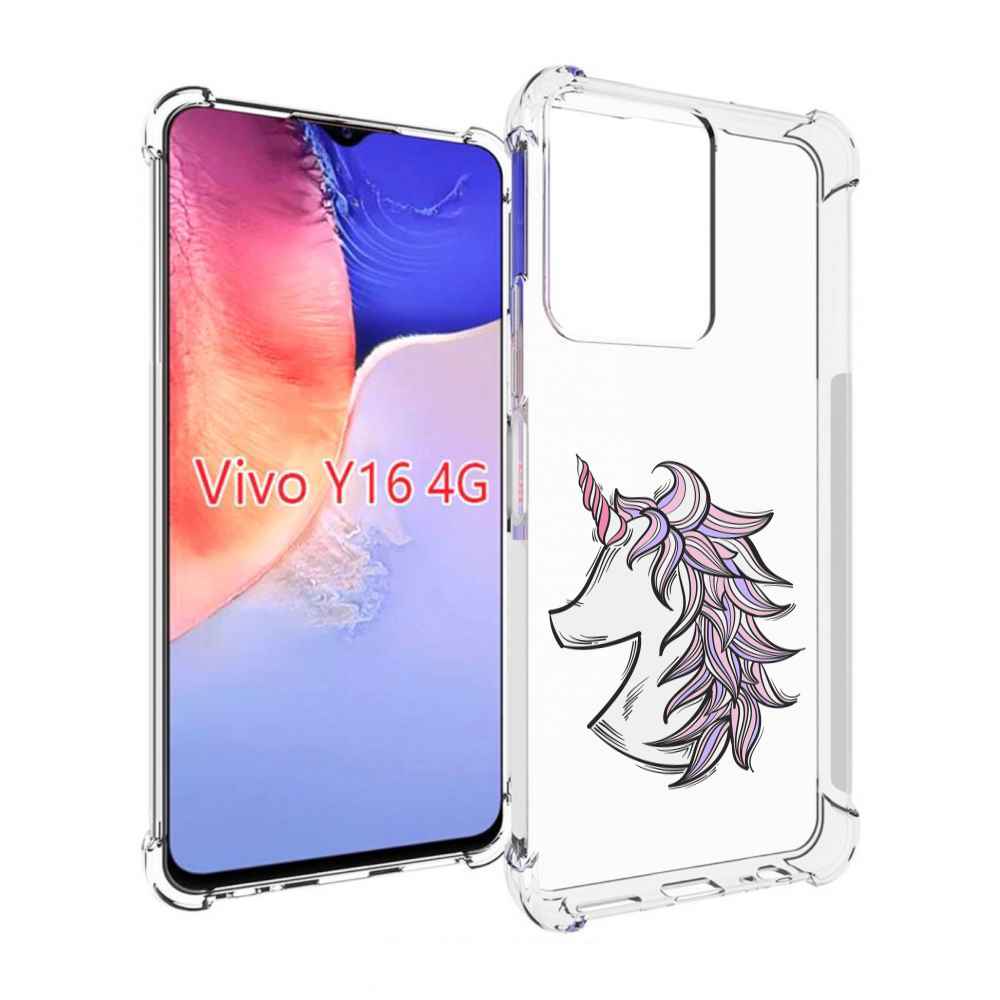 

Чехол MyPads единорог-рисунок для Vivo Y16 4G/ Vivo Y02S, Прозрачный, Tocco