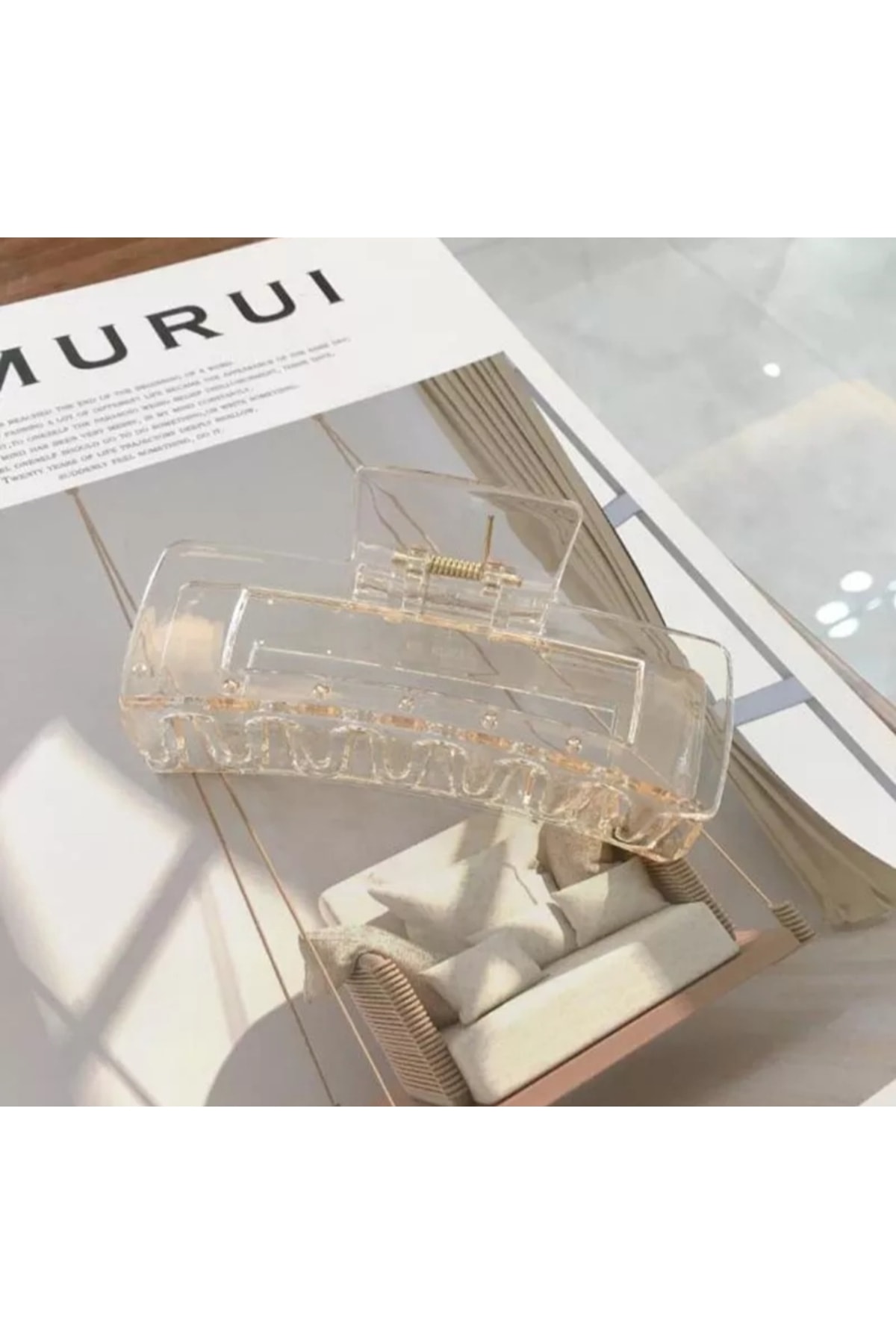 

Заколка-краб женская Monolisa M89732344 прозрачная (доставка из-за рубежа), Прозрачный, M89732344