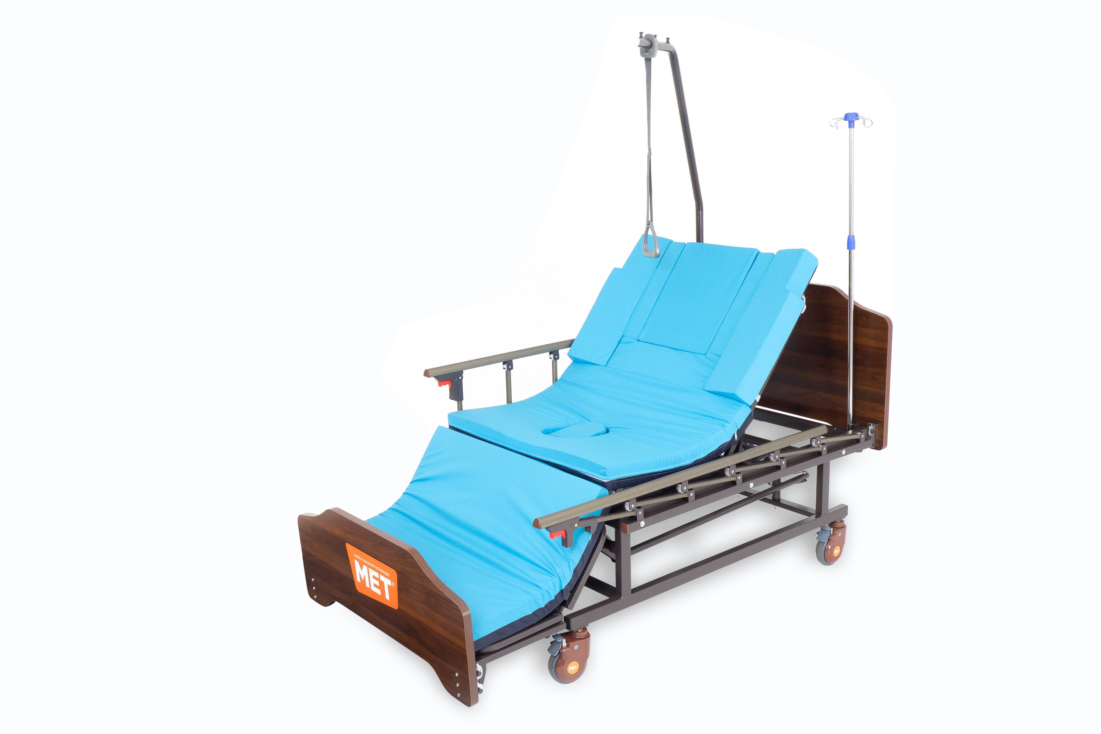 Медицинская кровать MET REMEKS с функцией кардиокресло, переворотом и туалетным устройство
