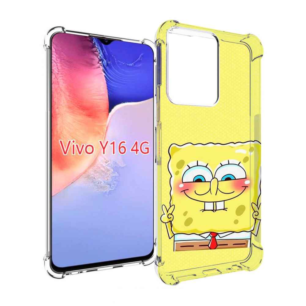 

Чехол MyPads довольный милый спанчбоб для Vivo Y16 4G/ Vivo Y02S, Прозрачный, Tocco
