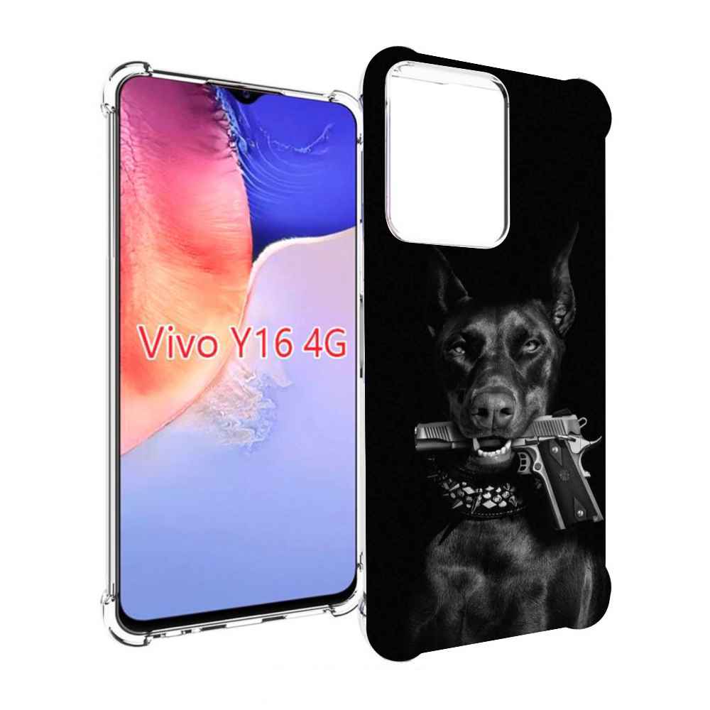 

Чехол MyPads доберман мужской для Vivo Y16 4G/ Vivo Y02S, Прозрачный, Tocco