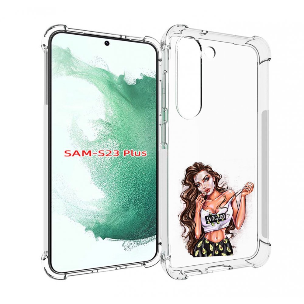 

Чехол MyPads Продукты на дом с доставкой женский для Samsung Galaxy S23 Plus +, Прозрачный, Tocco