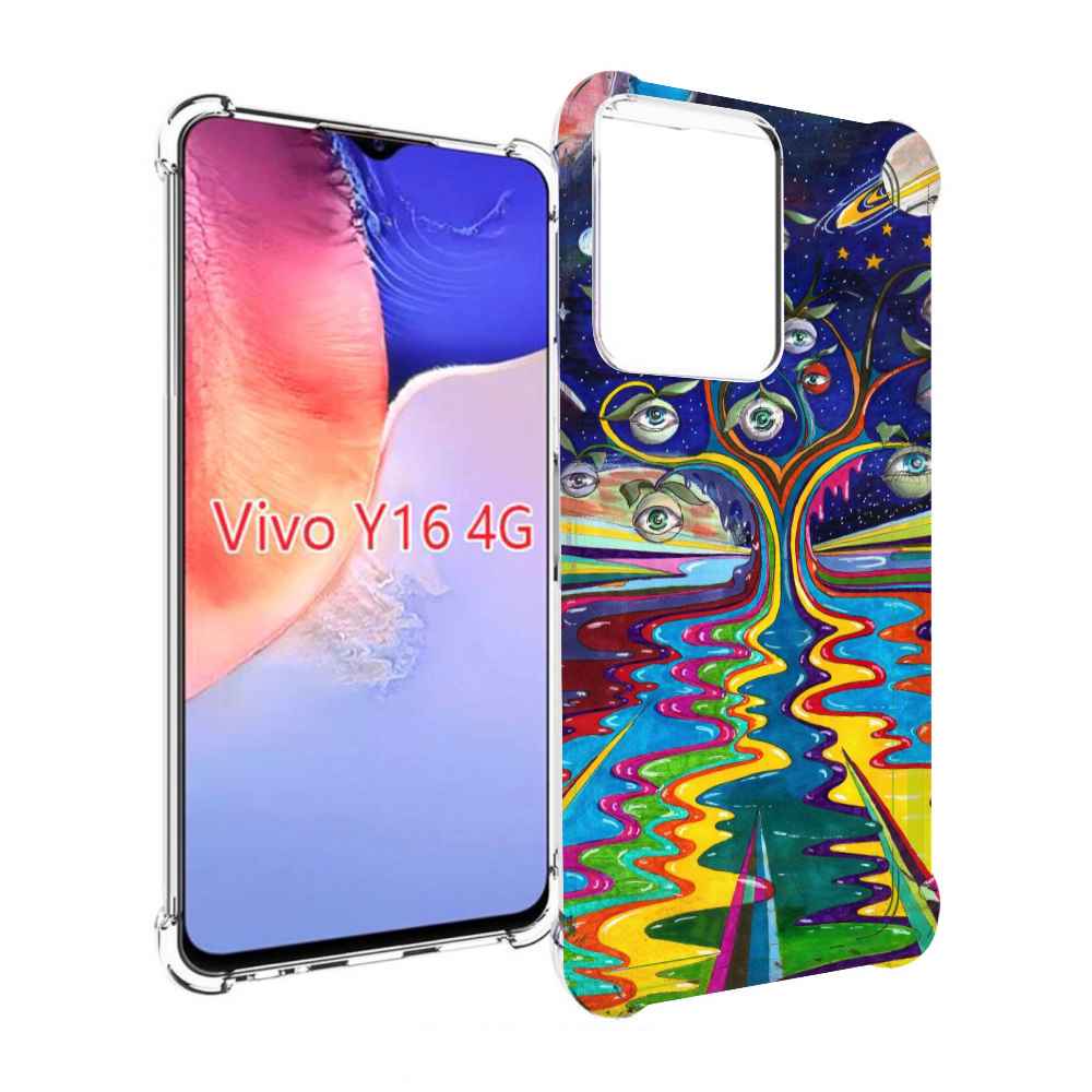 

Чехол MyPads дерево с глазами акварель для Vivo Y16 4G/ Vivo Y02S, Прозрачный, Tocco