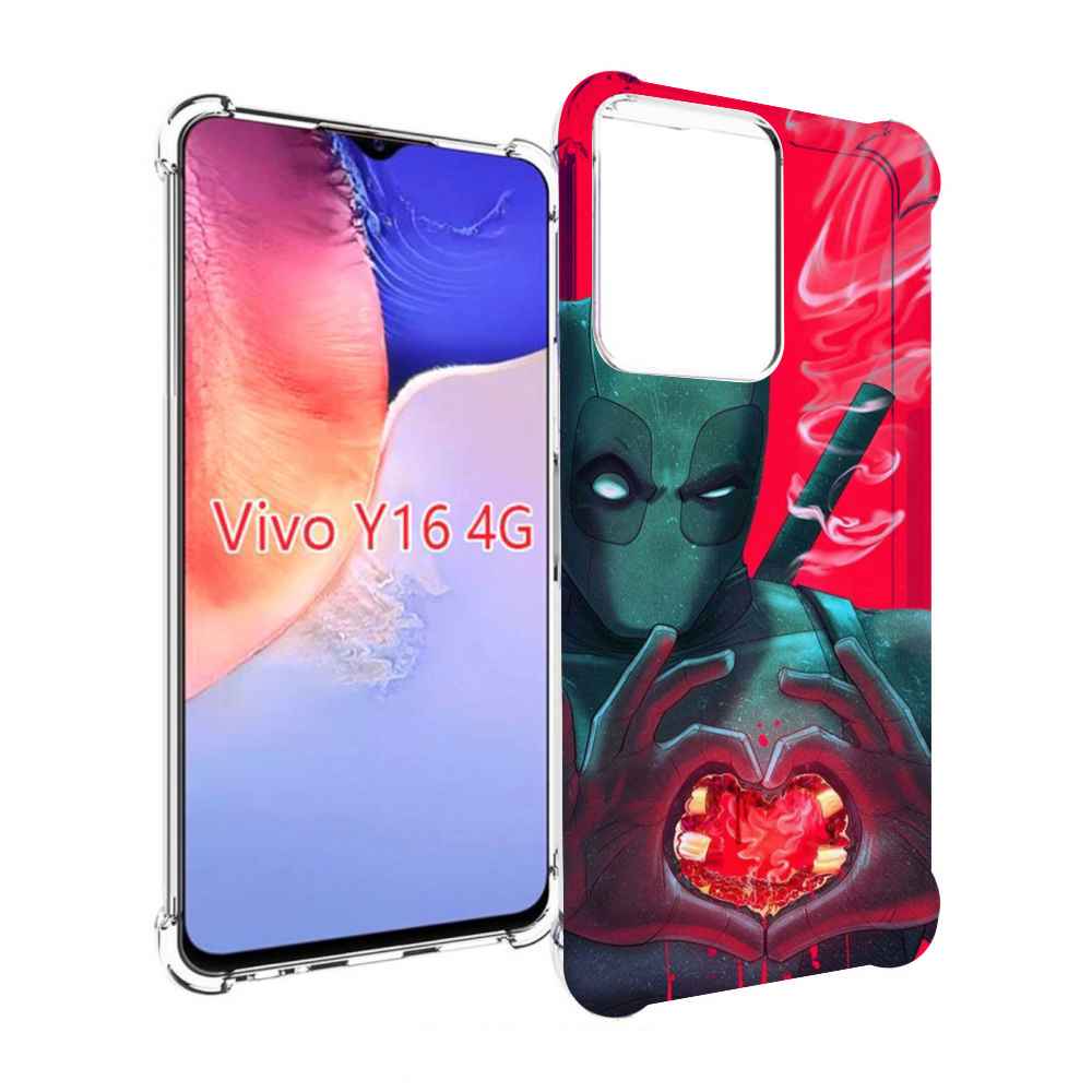 

Чехол MyPads дедпул-в-сердце для Vivo Y16 4G/ Vivo Y02S, Прозрачный, Tocco
