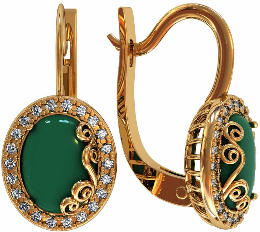 

Серьги женские из серебра ПРИВОЛЖСКИЙ ЮВЕЛИР 342811-AG22FA11, фианит/агат, 342811-AG22FA11