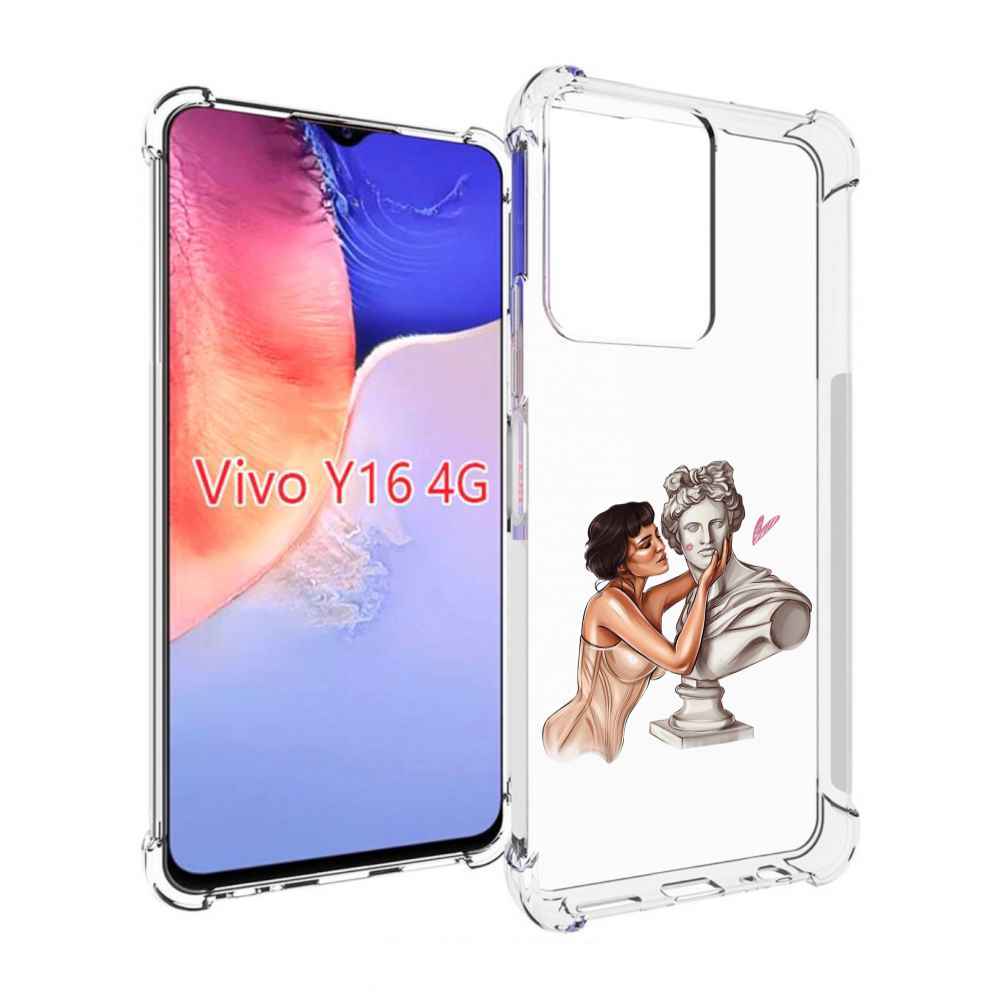 

Чехол MyPads девушка-со-статуей женский для Vivo Y16 4G/ Vivo Y02S, Прозрачный, Tocco
