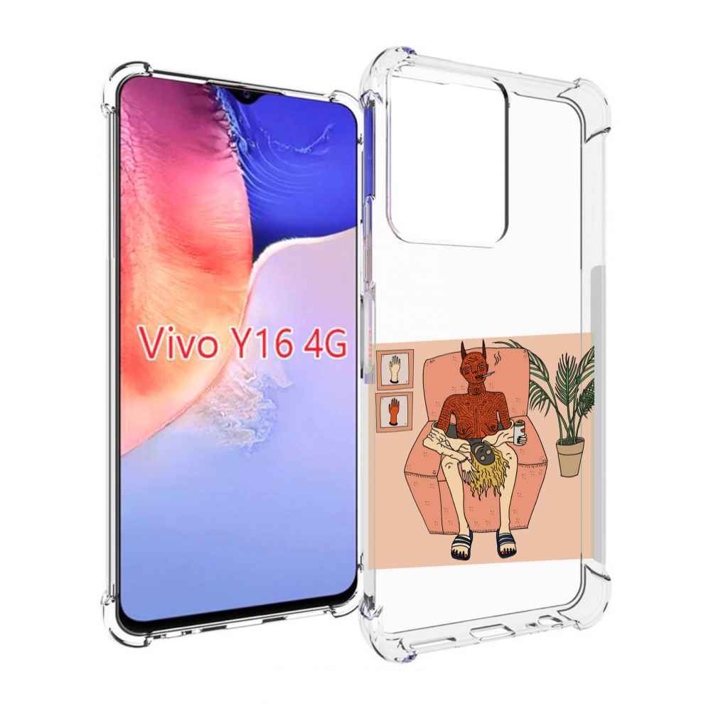 

Чехол MyPads девушка-сняла-кожу для Vivo Y16 4G/ Vivo Y02S, Прозрачный, Tocco