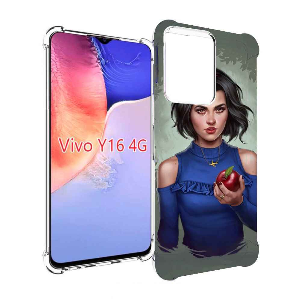 

Чехол MyPads девушка-с-яблоком женский для Vivo Y16 4G/ Vivo Y02S, Прозрачный, Tocco