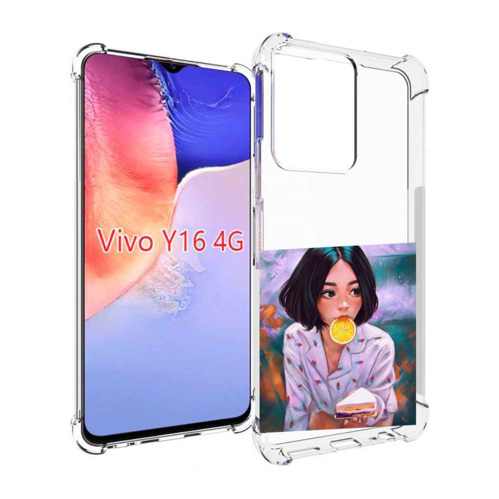 

Чехол MyPads девушка-с-чизкейком женский для Vivo Y16 4G/ Vivo Y02S, Прозрачный, Tocco