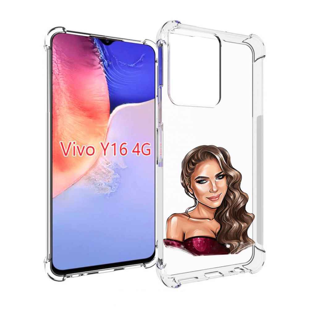 

Чехол MyPads девушка-с-улыбкой женский для Vivo Y16 4G/ Vivo Y02S, Прозрачный, Tocco