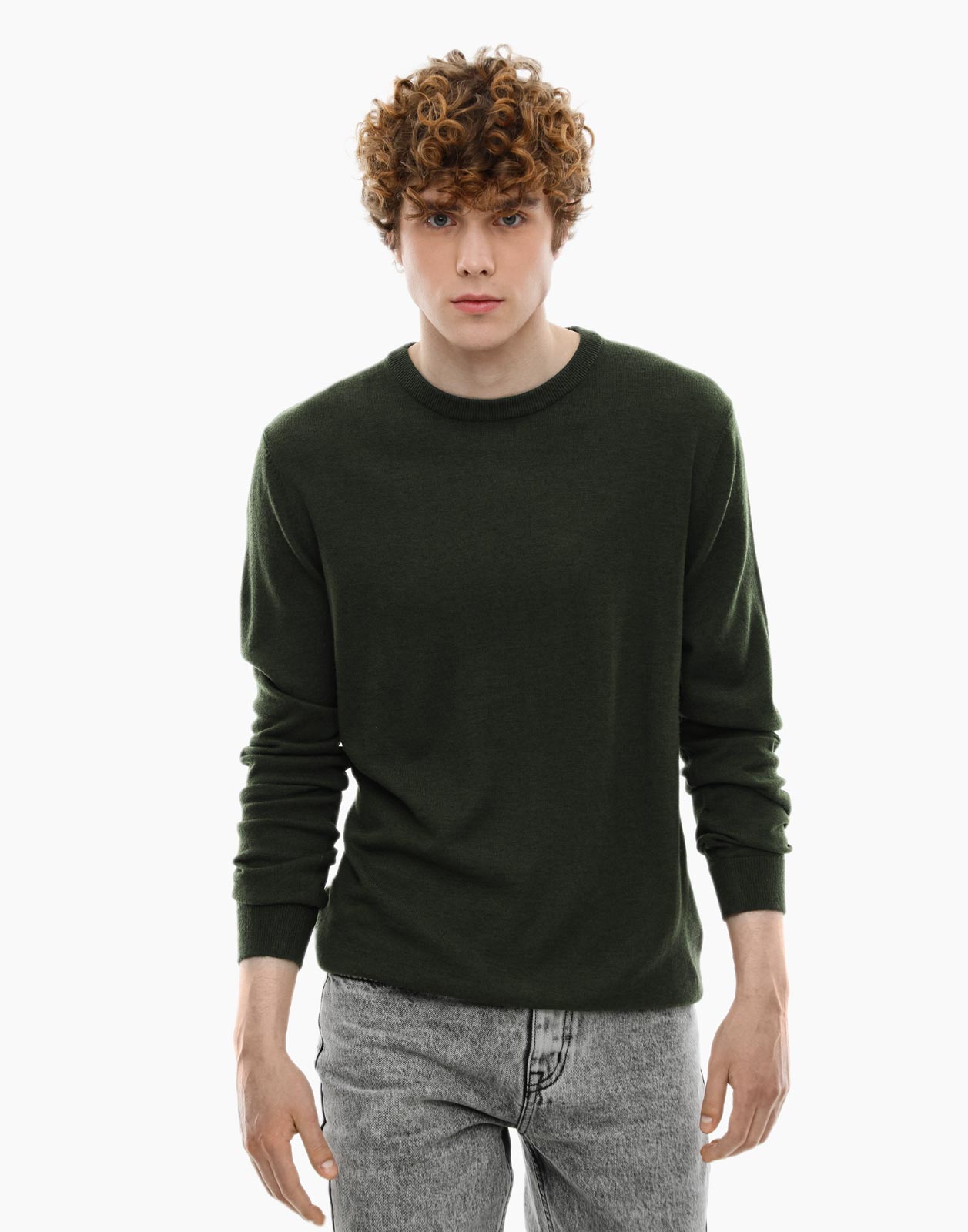 

Джемпер мужской Gloria Jeans BSW002189 зеленый XXS (38-40), BSW002189