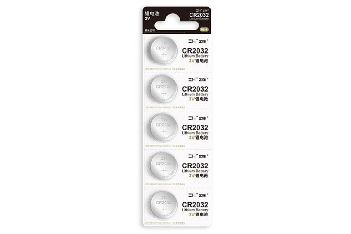 

Батарейка Xiaomi ZMI CR2032 Button batteries (5-Pack)