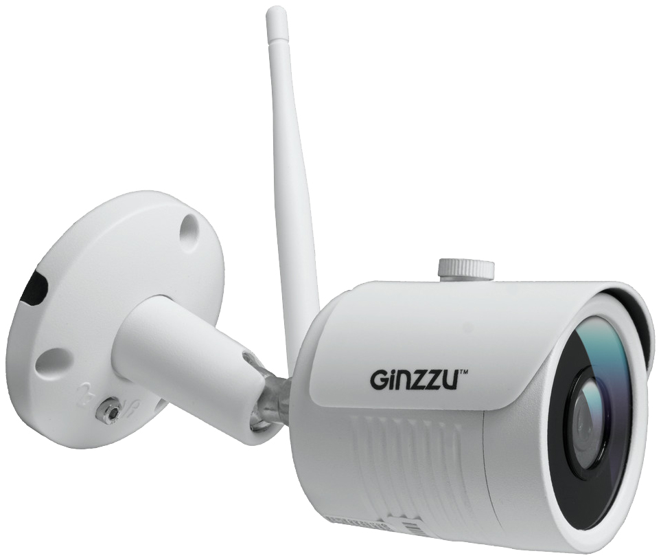 фото Камера видеонаблюдения аналоговая ginzzu hwb-2301a, 1080p, 3.6 мм, белый [бп-00001453]