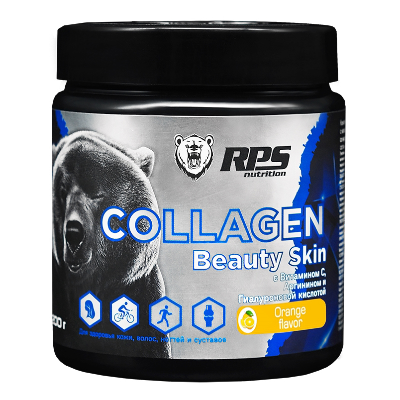 

Для суставов и связок, RPS Nutrition Collagen Beauty Skin - 200 грамм, апельсин, Collagen Beauty Skin