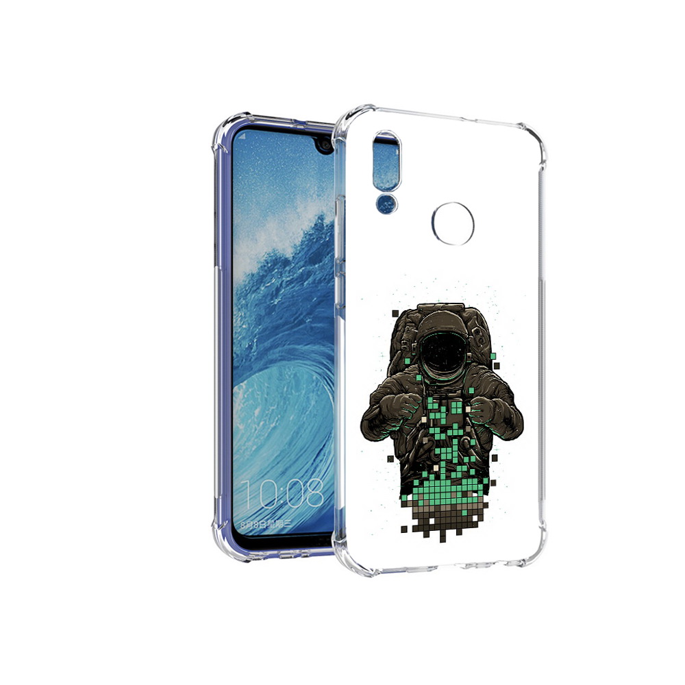 Чехол MyPads Tocco для Huawei P Smart (2019) космонавт с пикселями