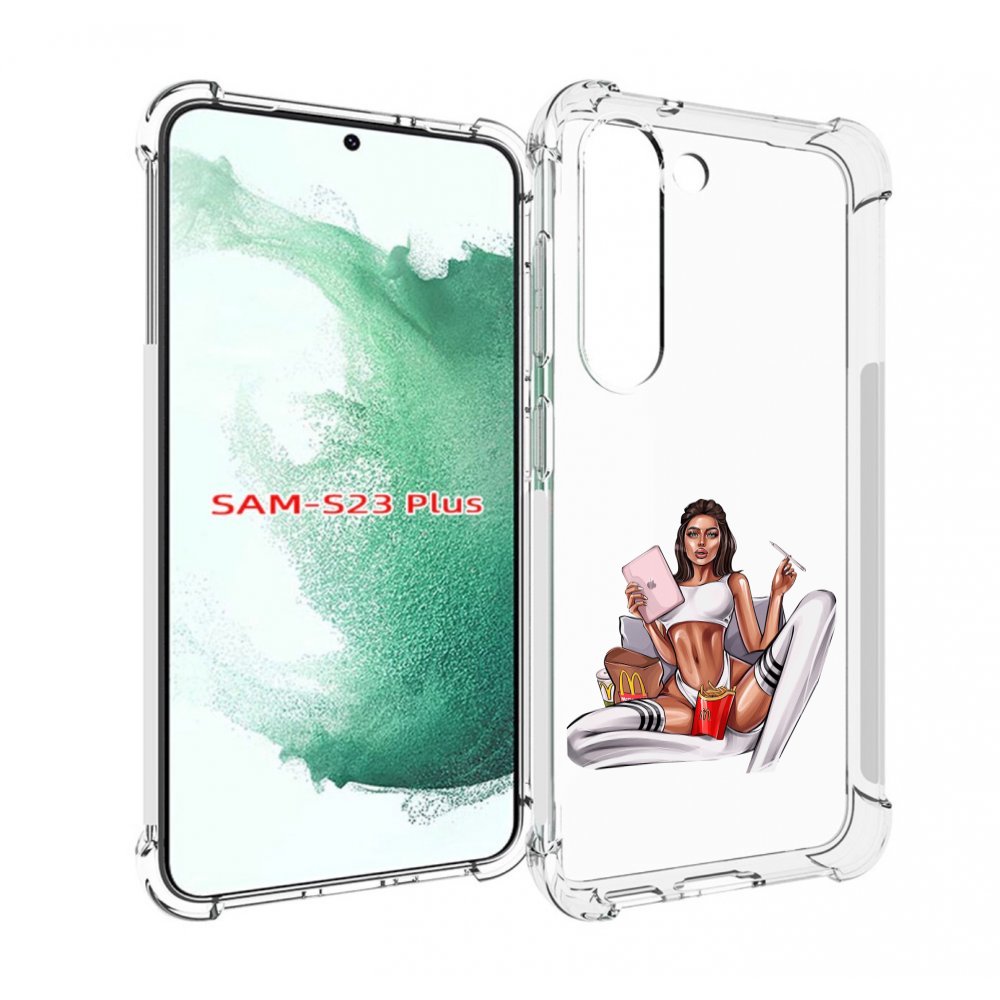 

Чехол MyPads Модная-иллюстрация-девушки женский для Samsung Galaxy S23 Plus +, Прозрачный, Tocco