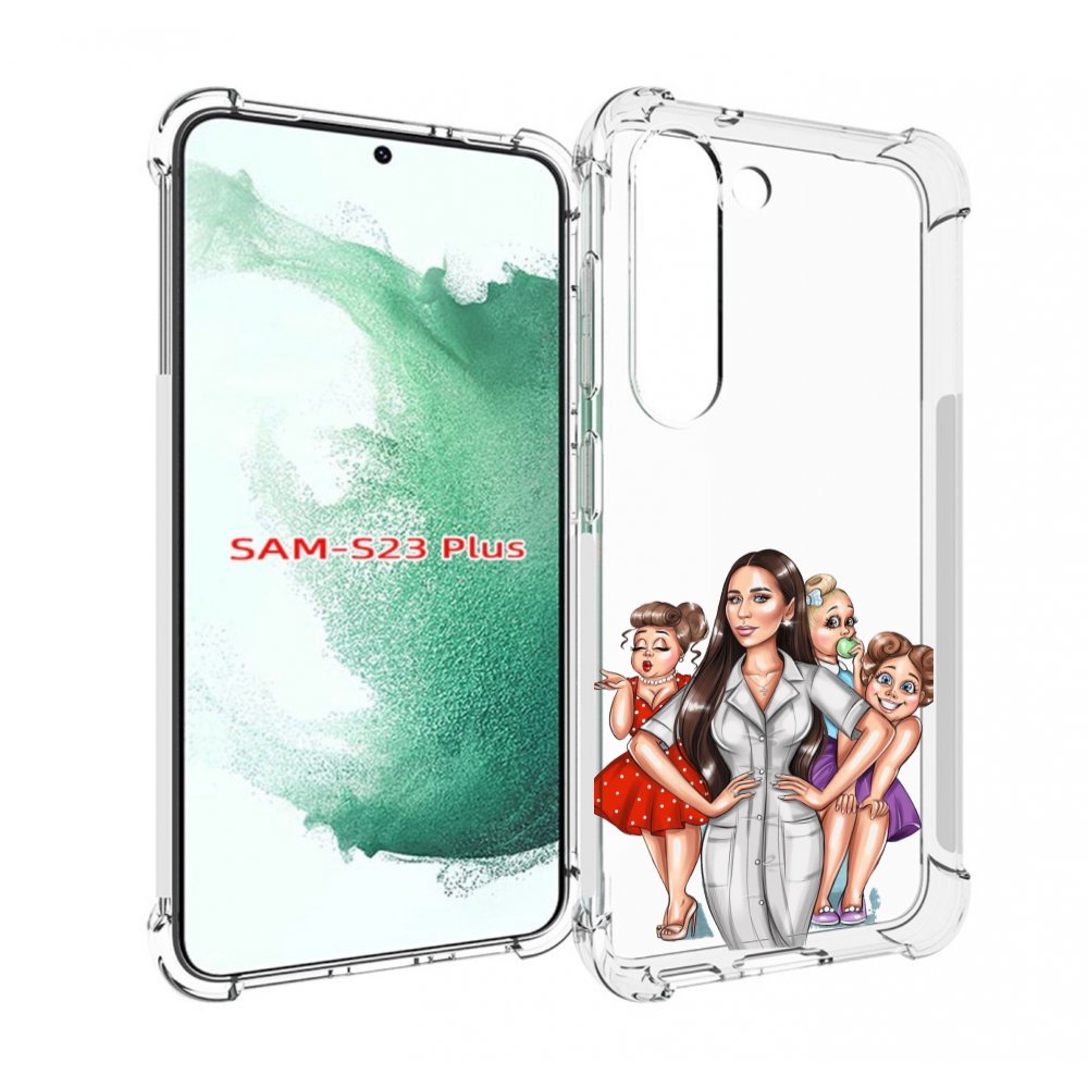 

Чехол MyPads Милые-дамы женский для Samsung Galaxy S23 Plus +, Прозрачный, Tocco