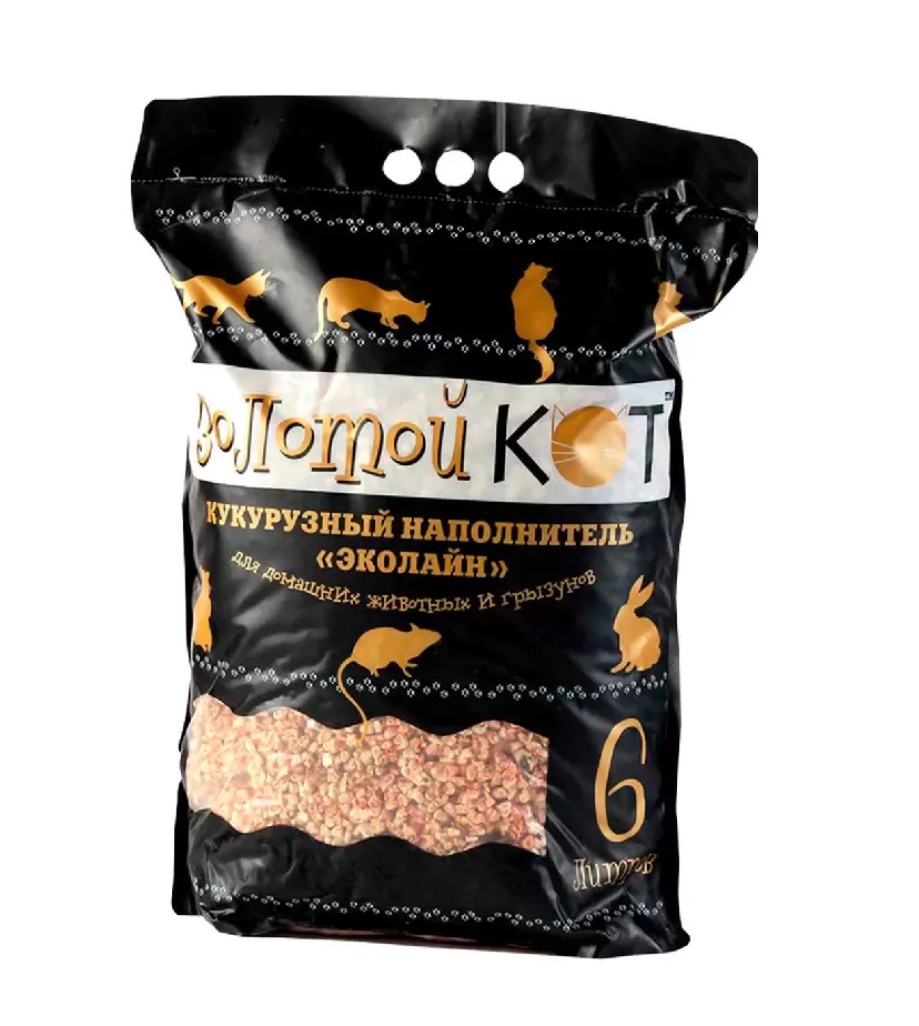 

Наполнитель кукурузный для кошек Золотой кот крупная крошка, 4 шт по 4 л