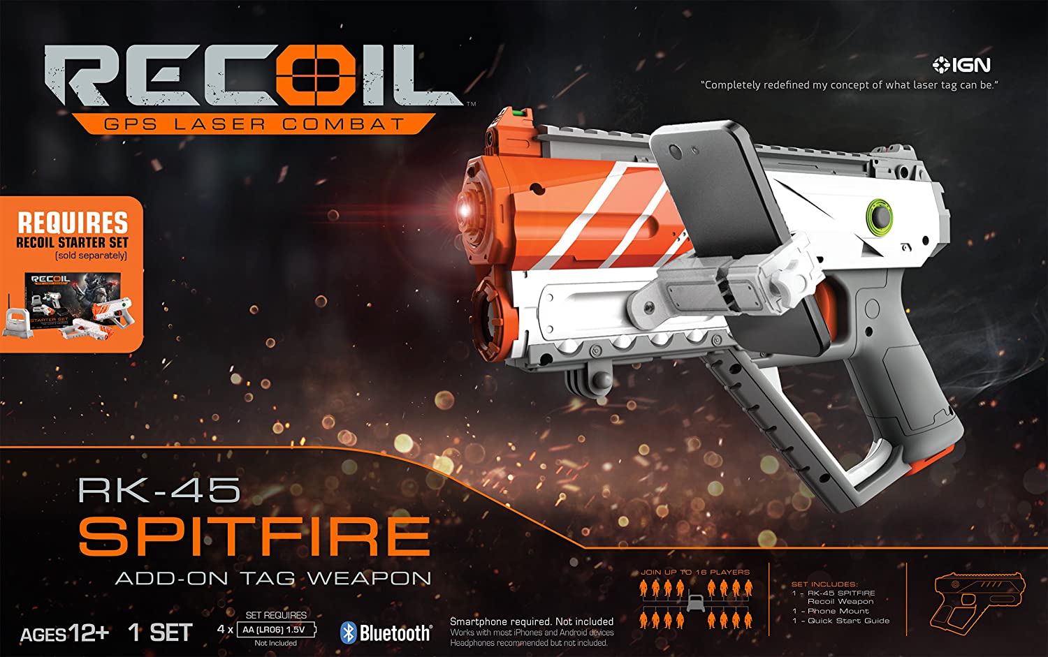 

Лазерный пистолет Recoil Laser Combat RK-45 Spitfire Blaster