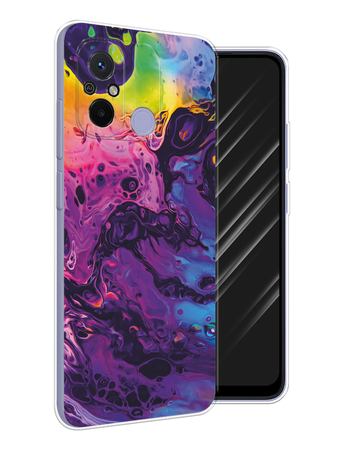 

Чехол Awog на Poco C55 "ACID fluid", Бордовый, 318250-1