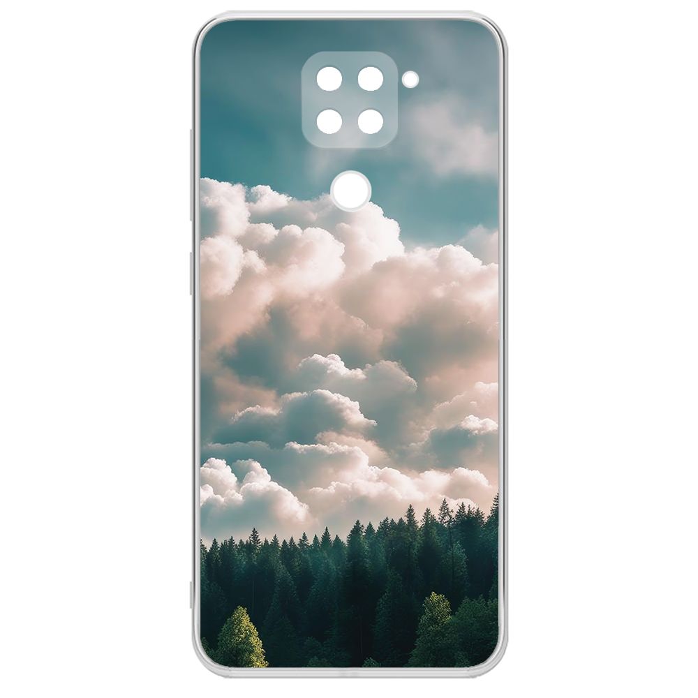 

Чехол-накладка Krutoff Clear Case Облачно для Xiaomi Redmi Note 9, Прозрачный