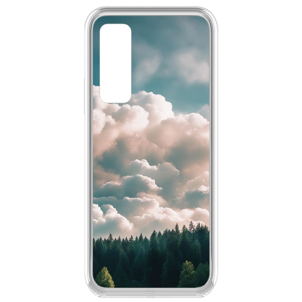 

Чехол-накладка Krutoff Clear Case Облачно для Vivo Y53s, Прозрачный