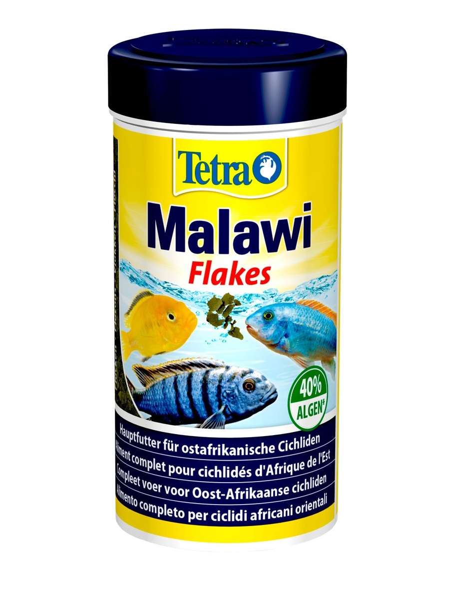 фото Tetra malawi flakes корм хлопья для травоядных цихлид 1 л х 4 шт