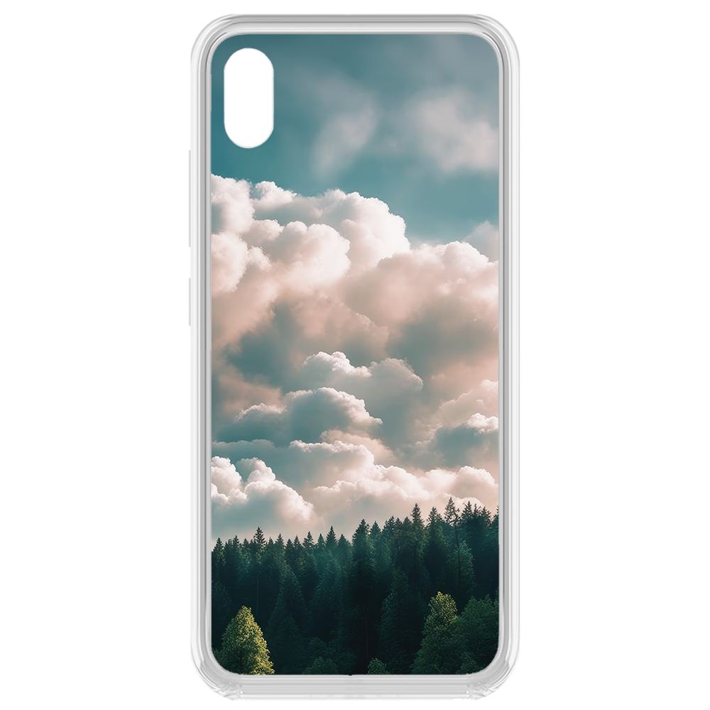 

Чехол-накладка Krutoff Clear Case Облачно для Vivo Y91c, Прозрачный