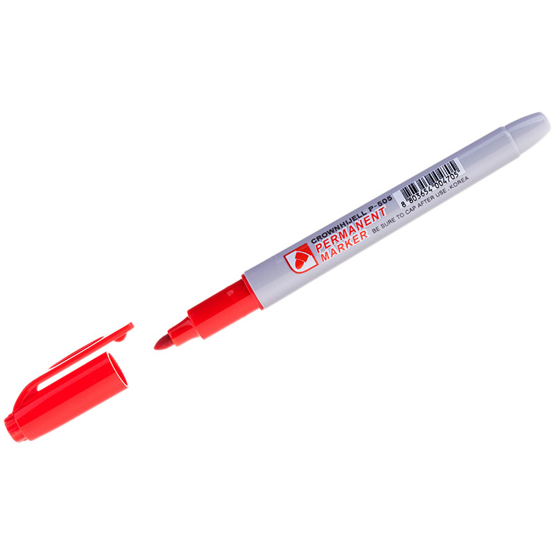 

Перманентный маркер Crown Multi Marker Slim P-505, пулевидный наконечник, 2 мм, красный {2