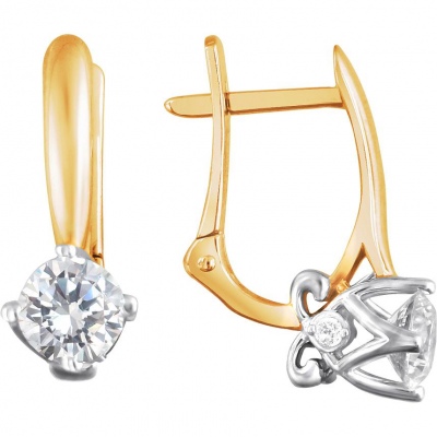 

Серьги из красного золота с фианитом Эстет 01С1111980Р, 01С1111980Р