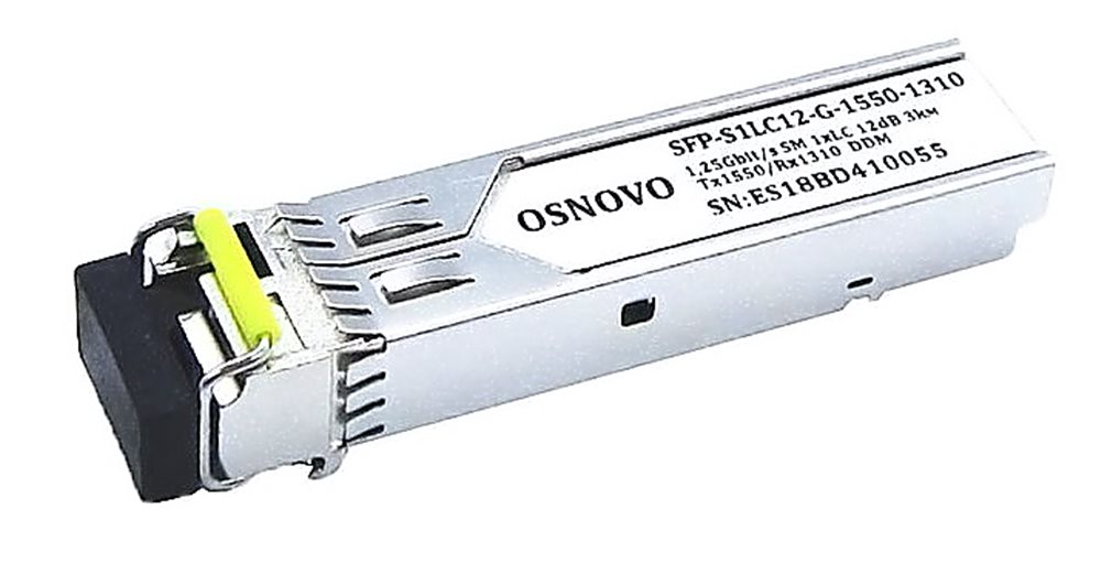 SFP-модуль Osnovo SFP-S1LC12-G-1550-1310 модуль sfp gigalink wdm 100 155 мбит c одно волокно sm sc gl ot sf14sc1 1310 1550