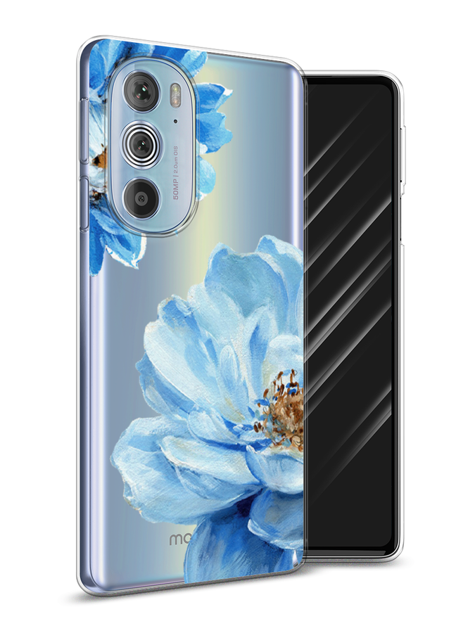 

Чехол Awog на Motorola Edge 30 Pro "Голубые клематисы", Разноцветный, 243350-8