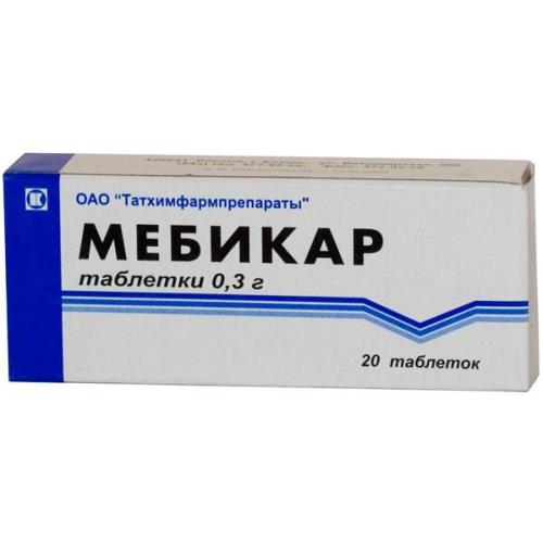 

Мебикар таблетки 300мг №20